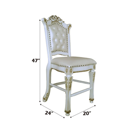 Vendome - Antique Counter Height Chair (Set of 2) - White - Furniture Home Direct