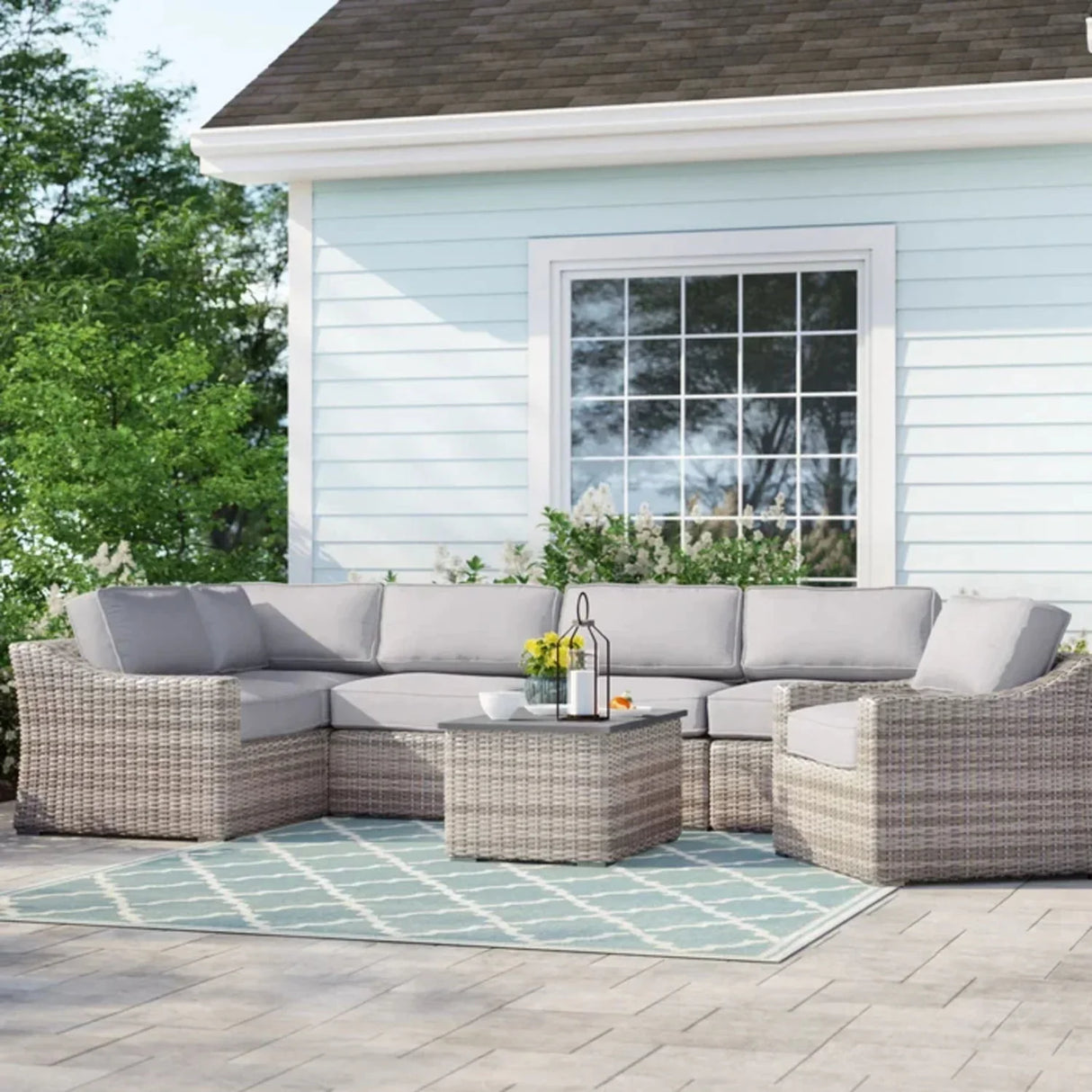 Stylish Sofa Seating Group With Cushions Perfect For Outdoor Gatherings - Furniture Home Direct