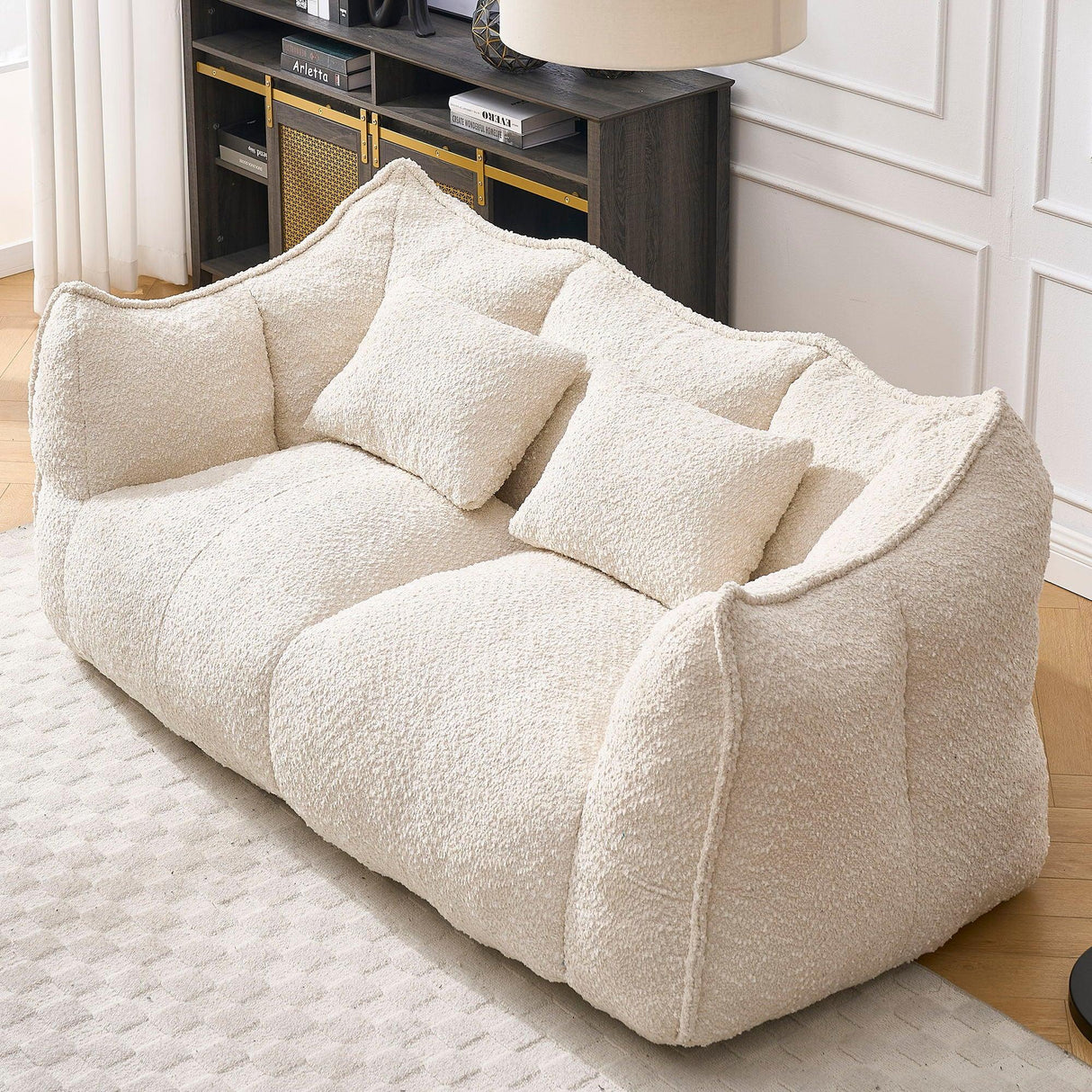Comfortable Dual Beanbag Chair With High Resilience Foam Core For 2 People - Furniture Home Direct