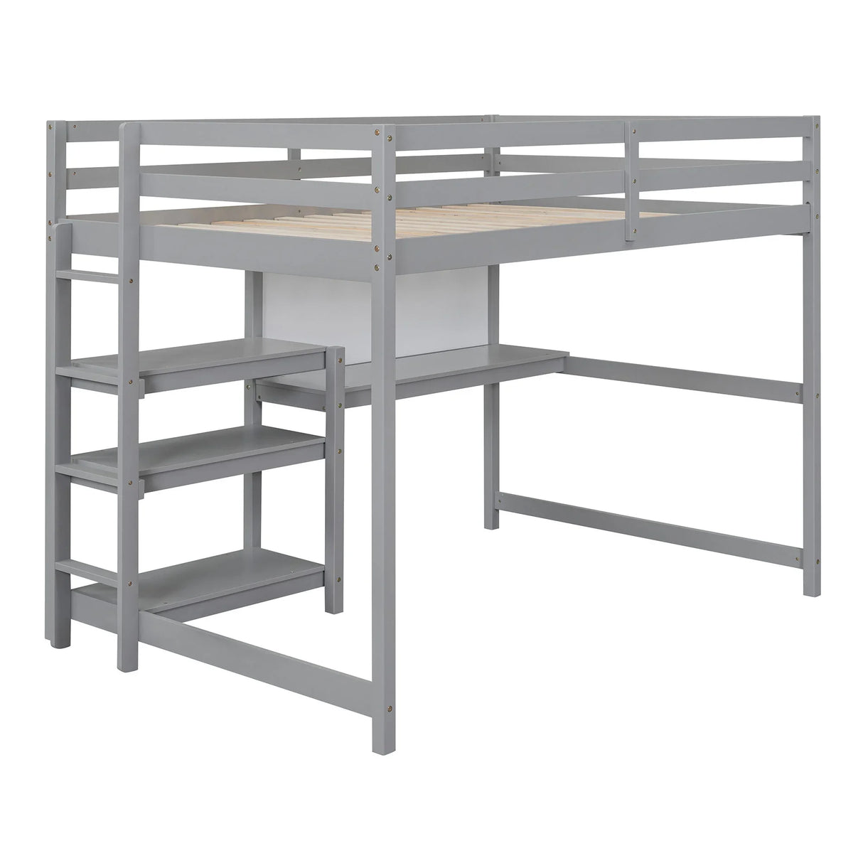 Loft Bed With Shelves, Desk And Writing Board - Furniture Home Direct
