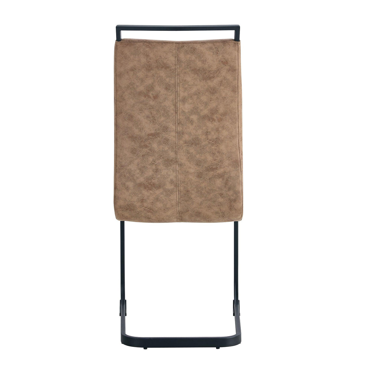 Dining Chairs Upholstered Modern Cantilever Steel Brown - Furniture Home Direct