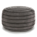 Vivienne - Upholstered Round Pouf - Furniture Home Direct