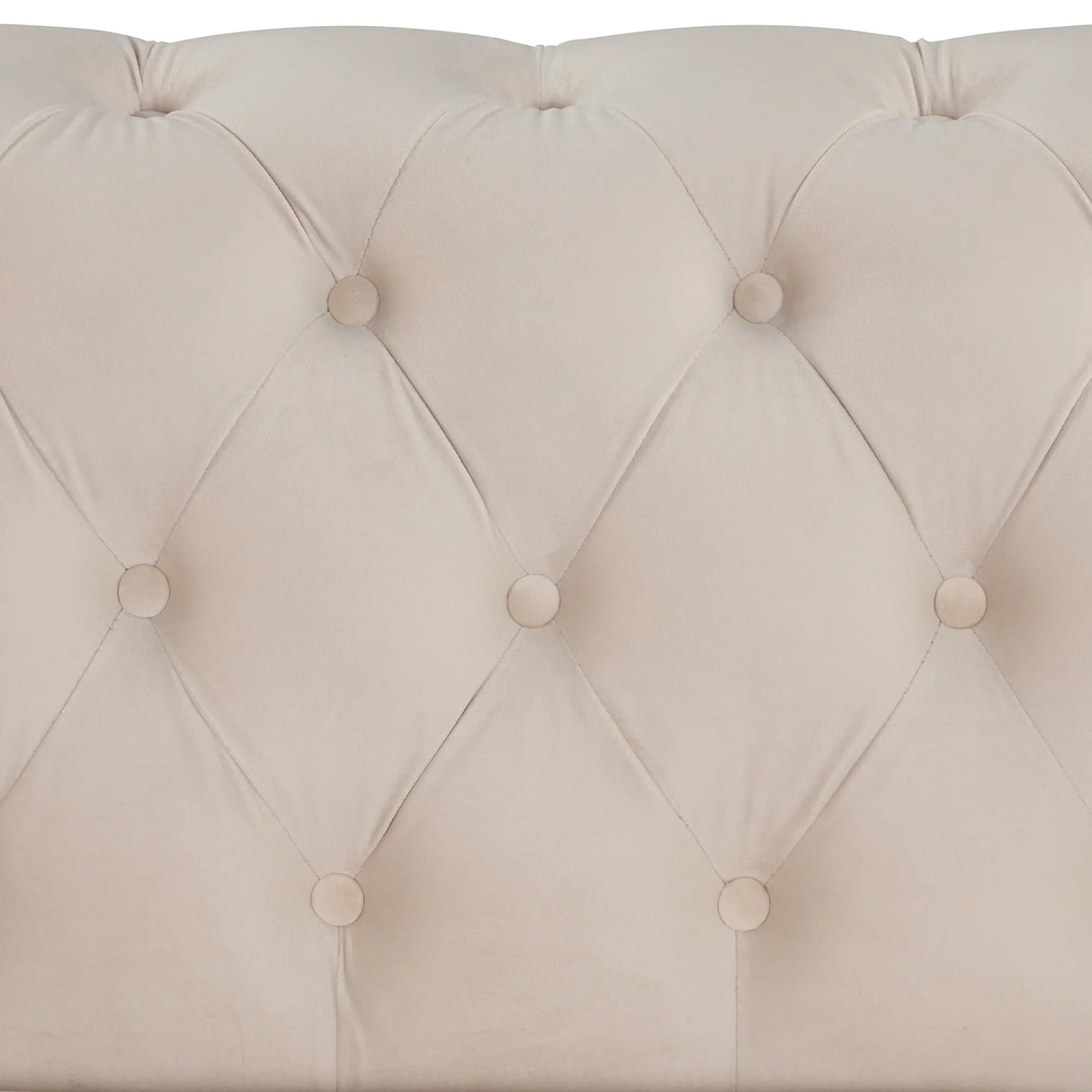 Modern 3-Piece Velvet Upholstered Living Room Set Including Sofa, Love Seat and Chair, Beige - Furniture Home Direct