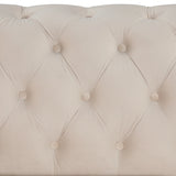 Modern 3-Piece Velvet Upholstered Living Room Set Including Sofa, Love Seat and Chair, Beige - Furniture Home Direct