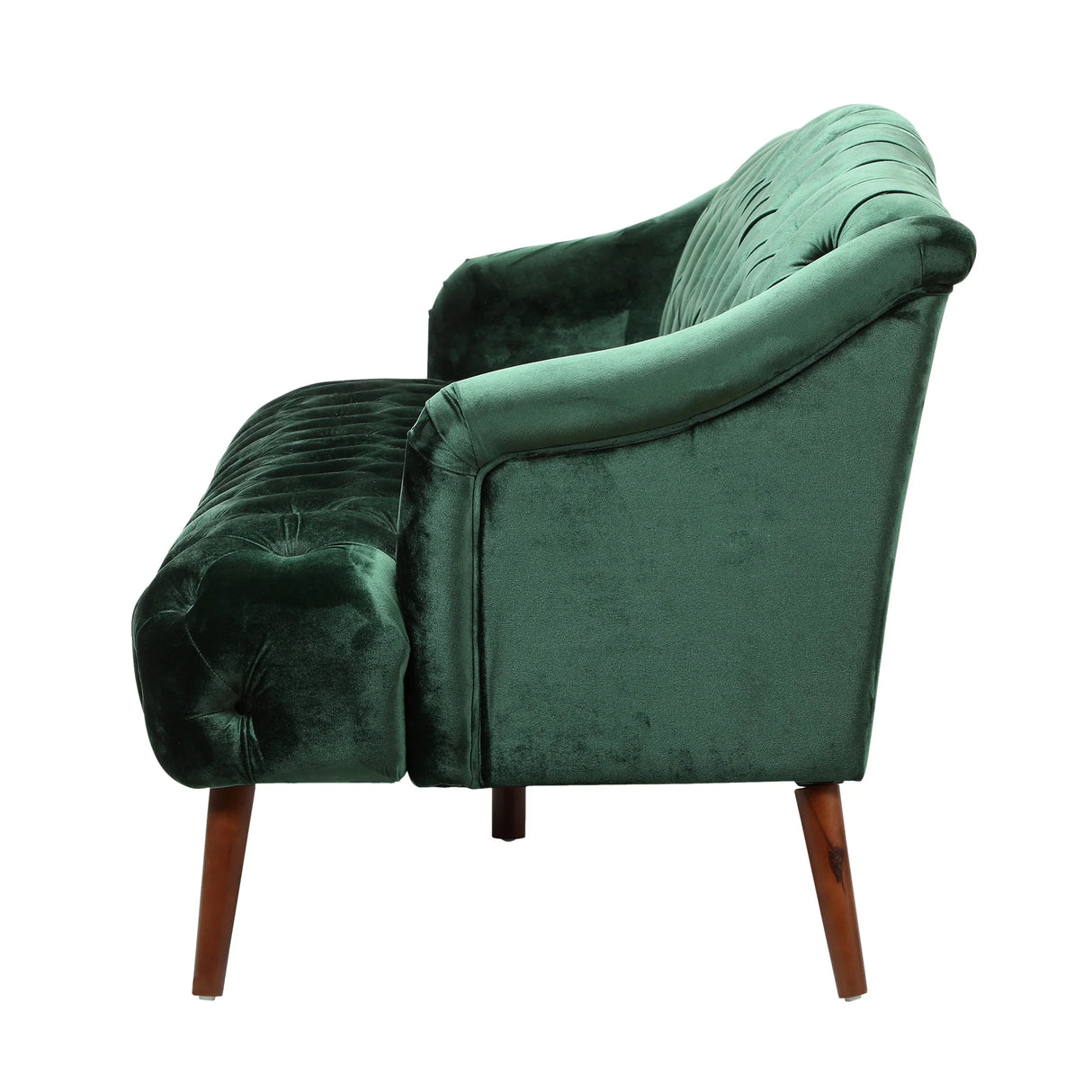 Sturdy Velvet Sofa - Green - Furniture Home Direct