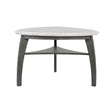 Jasmine - Bar Table With Arched Legs And Marble Top, Triangular Shape - Gray - Furniture Home Direct