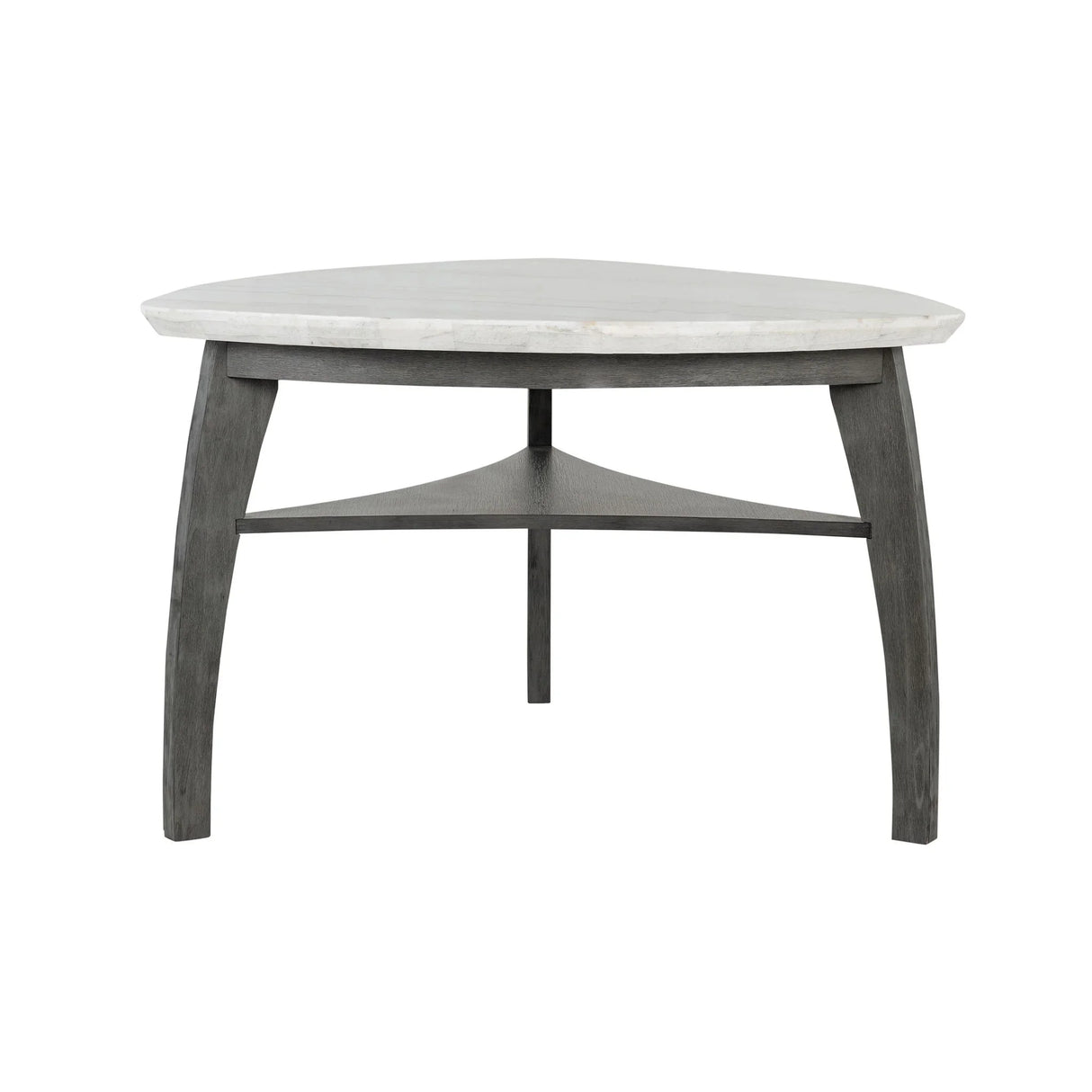 Jasmine - Bar Table With Arched Legs And Marble Top, Triangular Shape - Gray - Furniture Home Direct