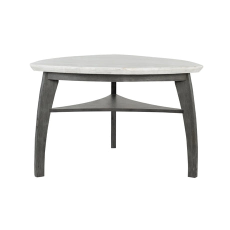 Jasmine - Bar Table With Arched Legs And Marble Top, Triangular Shape - Gray - Furniture Home Direct
