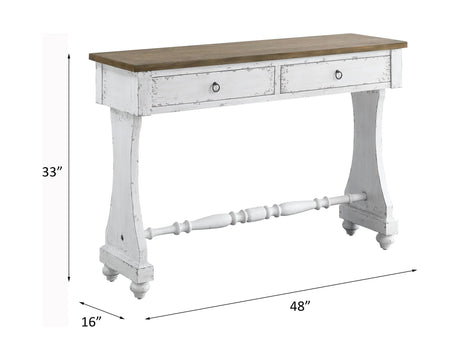Carminda - Console Table - Antique White - Furniture Home Direct