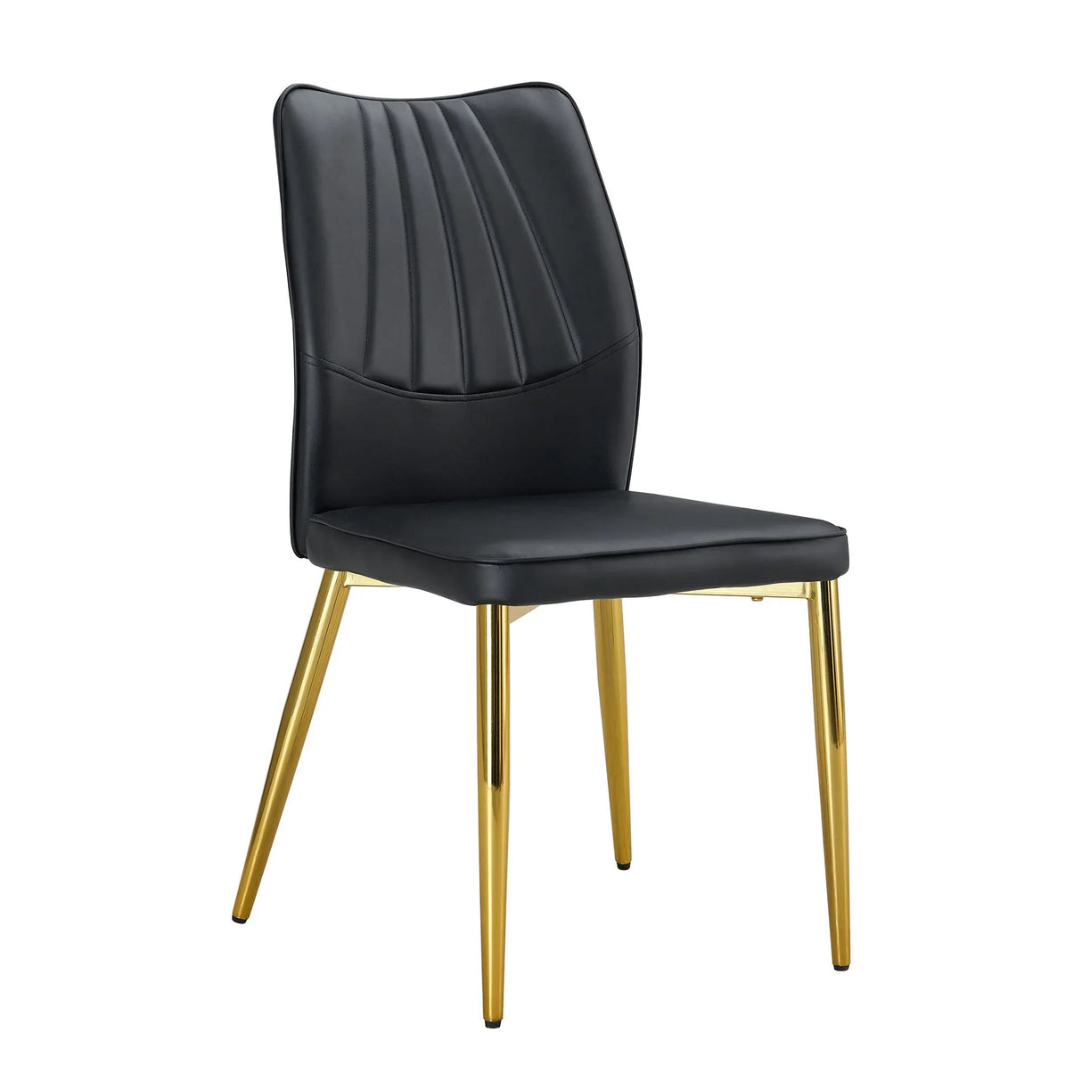 Medieval Modern Dining Chairs With Cushions And Metal Legs Material (Set of 4) - Black - Furniture Home Direct
