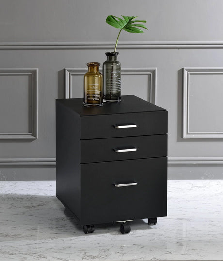 Tennos - Cabinet - Black / Chrome - Furniture Home Direct