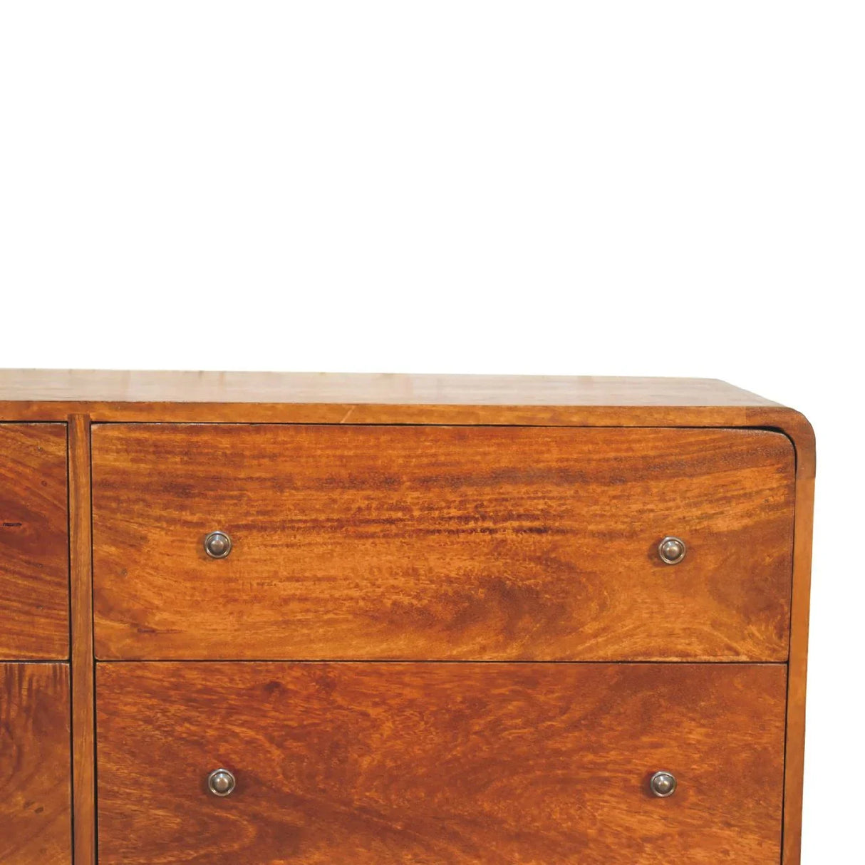 Large Curved Chest - Chestnut - Furniture Home Direct