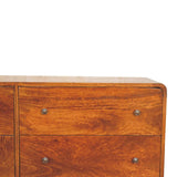 Large Curved Chest - Chestnut - Furniture Home Direct