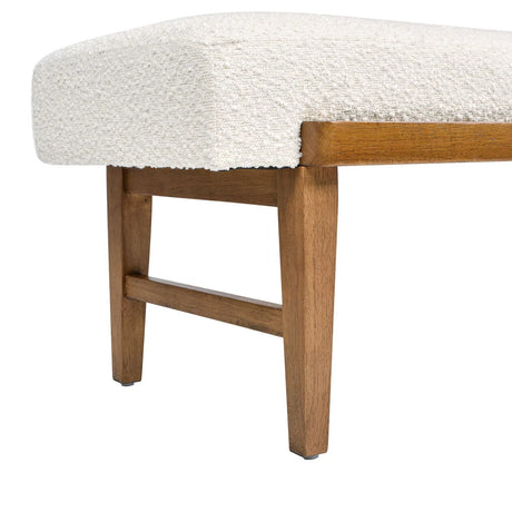 Billie - Modern Telephone Bench With Sliding Shelf - Ivory White - Furniture Home Direct