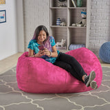 Michael - Modern Cylindrical Suede Bean Bag Chair - Furniture Home Direct