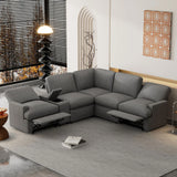 Power Recliner Corner Sofa Home Theater Reclining Sofa Sectional Couches With Storage Box, Cup Holders, USB Ports And Power Socket For Living Room - Furniture Home Direct