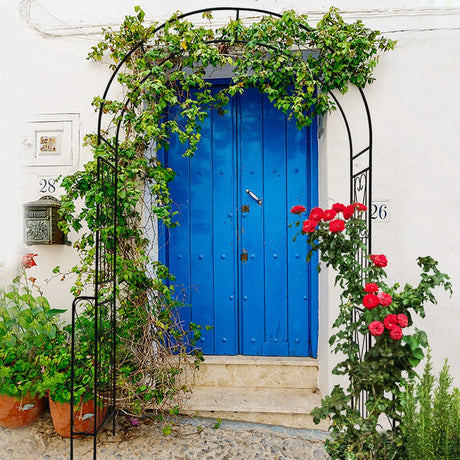 Metal Garden Arch Garden Arbor Trellis Climbing Plants Support Rose Arch Outdoor Arch - Furniture Home Direct