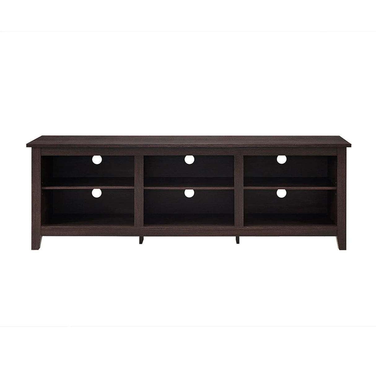 Modern Transitional 3 Shelf Open Storage 70" TV Stand For 80" TVs - Furniture Home Direct