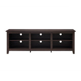 Modern Transitional 3 Shelf Open Storage 70" TV Stand For 80" TVs - Furniture Home Direct