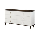 Carena - Dresser With Jewerly Tray - White / Walnut - Furniture Home Direct