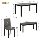 Modern Dining Table Set With Upholstered Chairs For Dining Room - Furniture Home Direct