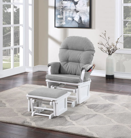 Madison - Glider & Ottoman - White Base - Furniture Home Direct
