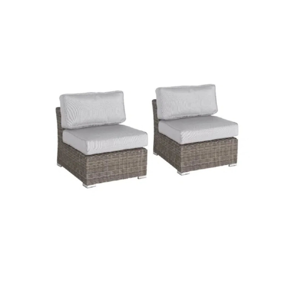 Wicker Sectional Sofa With Cushions And Table - Furniture Home Direct