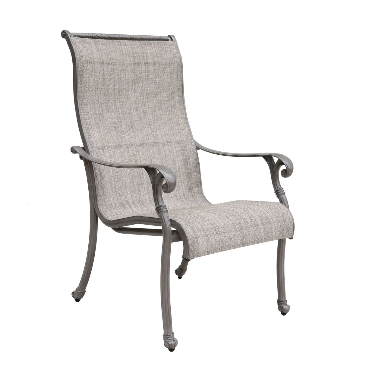 Cast Aluminum Dining Set With Sling Chairs - Furniture Home Direct