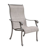 Cast Aluminum Dining Set With Sling Chairs - Furniture Home Direct