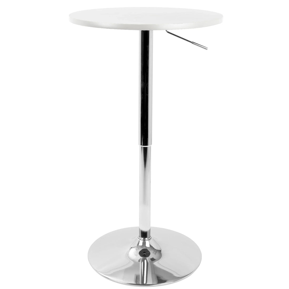 Adjustable Contemporary Bar Table - White - Furniture Home Direct