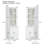 Retro Style Hutch Cabinet With Glass Door, China Cabinet For Home - Furniture Home Direct