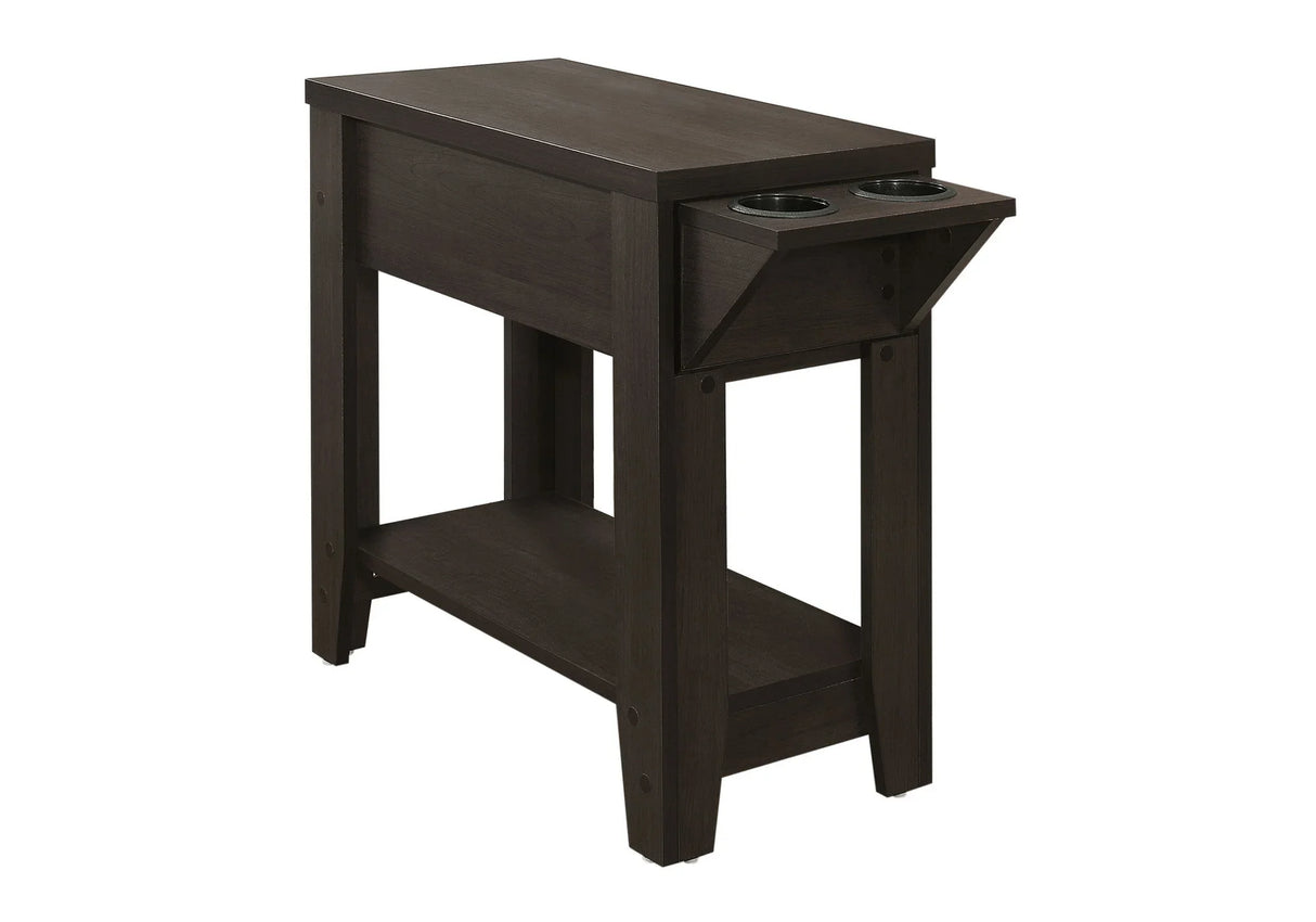 Accent Side Table, Storage, Lamp, Transitional Space-Saving Design - Furniture Home Direct
