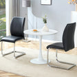 Dining Set Round Table With Upholstered Chairs Black - Furniture Home Direct