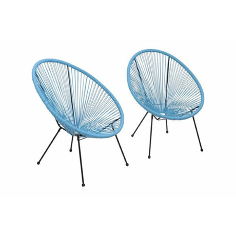 Modern Egg Shaped String Chairs (Set of 2) - Furniture Home Direct