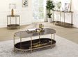 Fiorella - Marble Print Glass Table - Furniture Home Direct