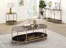 Fiorella - Marble Print Glass Table - Furniture Home Direct