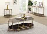 Fiorella - Marble Print Glass Table - Furniture Home Direct