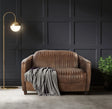 Brancaster - Grain Leather Loveseat - Brown - Furniture Home Direct