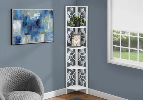 Bookshelf, Bookcase, Etagere, 4 Tier Corner, For Office, Transitional - Furniture Home Direct