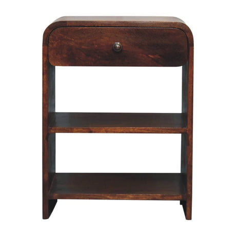 Aspen - Open Bedside Table - Dark Brown - Furniture Home Direct