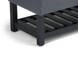Saxon - Upholstered Transitional Storage Ottoman Bench - Furniture Home Direct