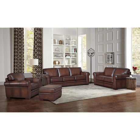 Brookfield - Leather Loveseat - Furniture Home Direct