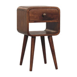 Mini California Curved Nightstand Wth Lower Slot - Furniture Home Direct