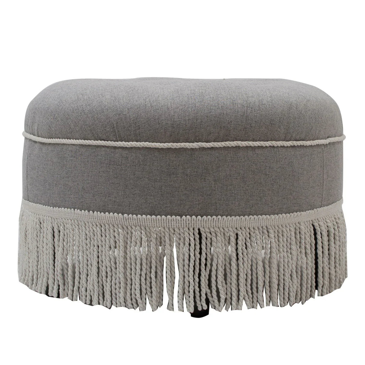 Yolanda - Round Upholstered Accent Ottoman - Furniture Home Direct