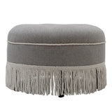 Yolanda - Round Upholstered Accent Ottoman - Furniture Home Direct