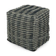Walle - Fabric Square Pouf Ottoman And Floor Cushion Teal - Blue - Furniture Home Direct