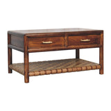 Regency - Woven Console Table With 2 Drawers - Brown - Furniture Home Direct