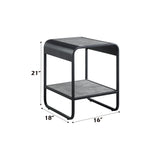 Raziela - End Table - Concrete Gray / Black - Furniture Home Direct
