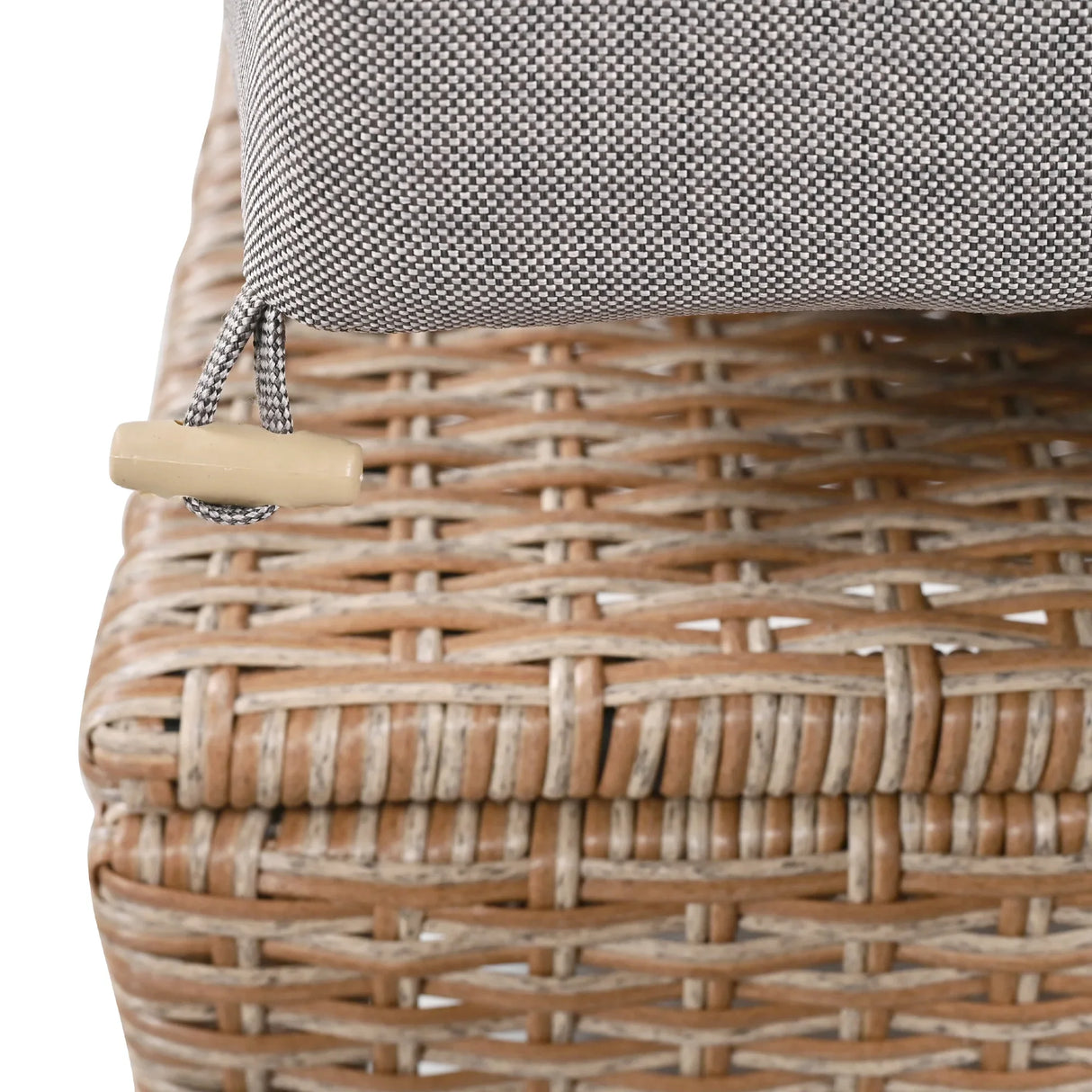 Outdoor Sectional with 2 Extendable Side Tables and Washable Covers - Brown - Furniture Home Direct