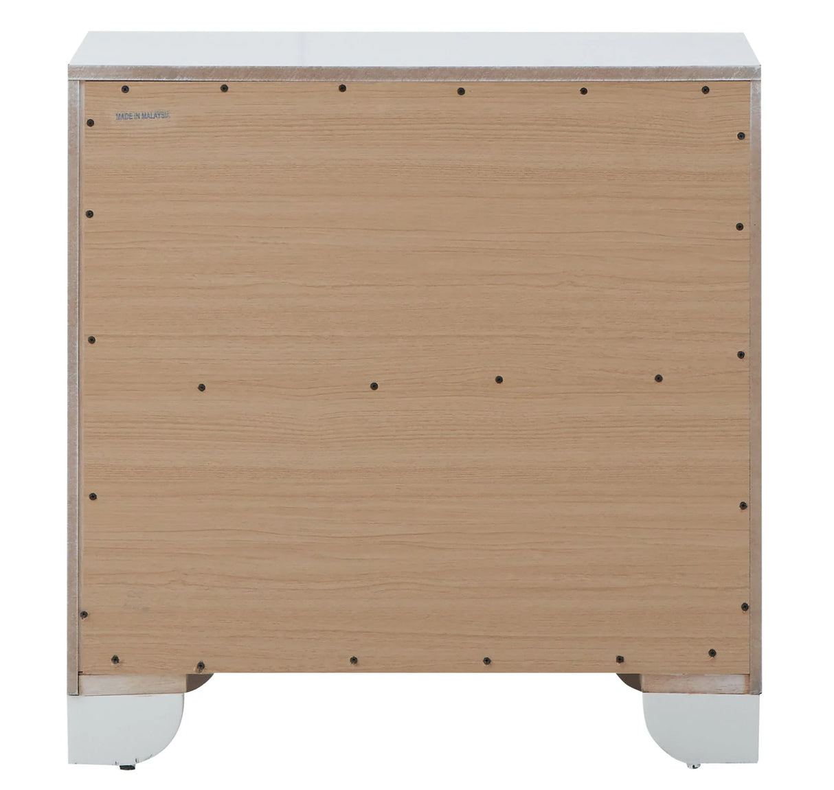 Nightstand Contemporary - Silver Champagne - Furniture Home Direct
